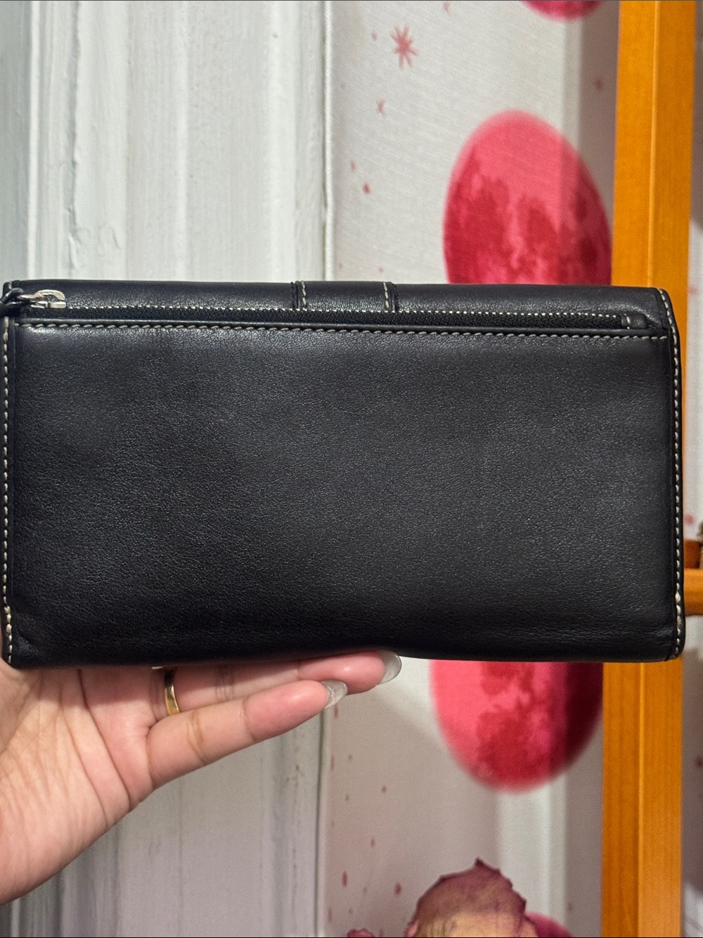 Coach Black Leather Continental Wallet - Picture 2 of 14